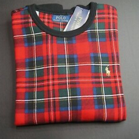 NWT Men's Ralph Lauren Polo Buffalo Tartan Crewneck Sweatshirt - Picture 4 of 8